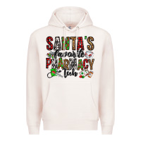 Pale Pink santa's favorite pharmacy tech Premium Hoodie - Jasminsmagicworld