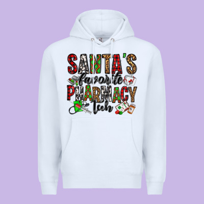 Santa's Favorite Pharmacy Tech Premium Hoodie Designed By Jasminsmagicworld