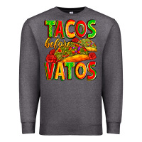 Charcoal Heather tacos before vatos Premium Sweatshirt - Zillion Design Studio