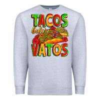 Heather Grey tacos before vatos Premium Sweatshirt - Zillion Design Studio