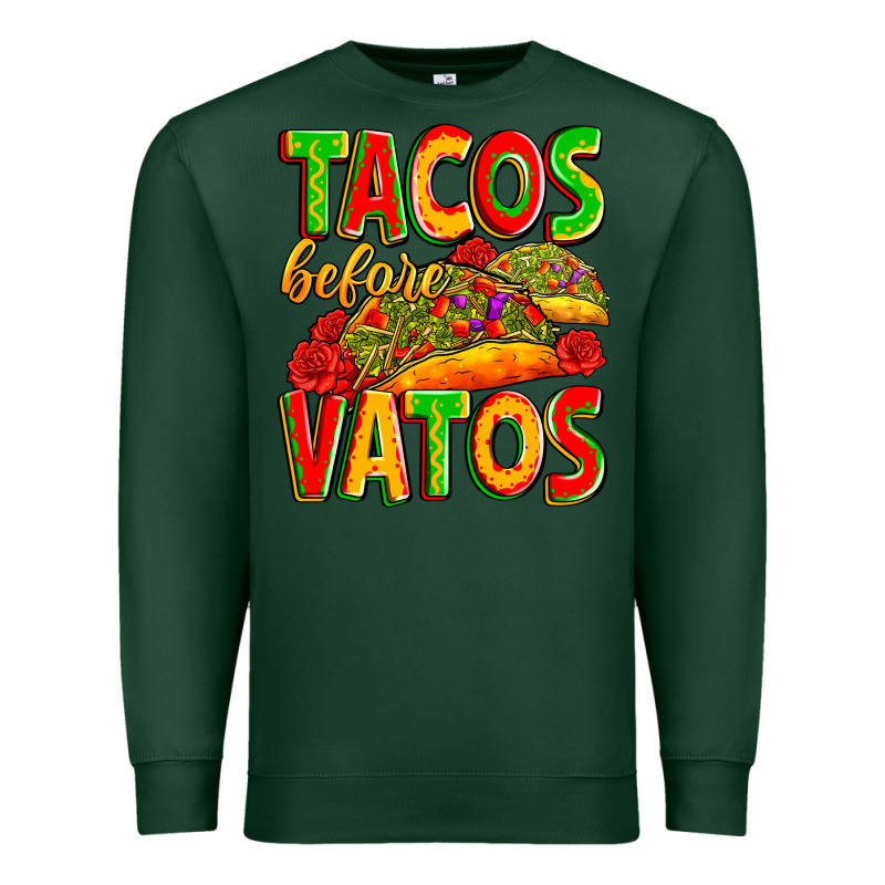 Tacos Before Vatos Premium Sweatshirt by Zillion Design Studio | Teevron