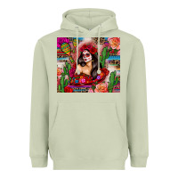 Matcha mexico girl serape Heavyweight Hoodie - Zillion Design Studio
