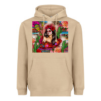 Mushroom mexico girl serape Heavyweight Hoodie - Zillion Design Studio