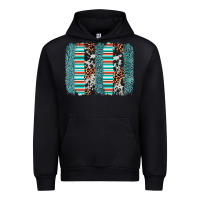 Black serape leopard cowhide  brushstroke Urban Hoodie - AdoDesignShop