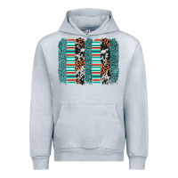 Heather Grey serape leopard cowhide  brushstroke Urban Hoodie - AdoDesignShop