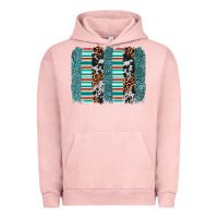 Pigment Salmon serape leopard cowhide  brushstroke Urban Hoodie - AdoDesignShop