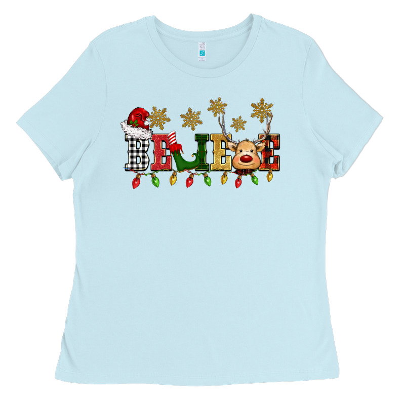 Christmas Believe Ladies Tee by BarkalooDesign | Teevron