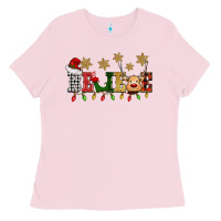 Bubblegum Pink christmas believe Ladies Tee - BarkalooDesign