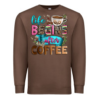 Chestnut life begins after coffee Premium Sweatshirt - Zillion Design Studio