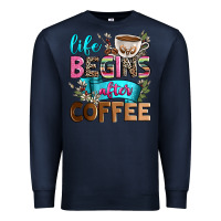 Navy life begins after coffee Premium Sweatshirt - Zillion Design Studio
