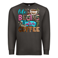 Smoke life begins after coffee Premium Sweatshirt - Zillion Design Studio