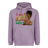 Lavender i am black history afro black woman juneteenth Heavyweight Hoodie - texasbilliewilder