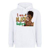 White i am black history afro black woman juneteenth Heavyweight Hoodie - texasbilliewilder