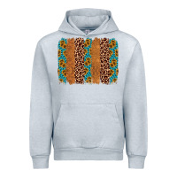 Heather Grey leopard gemstone brushstroke Urban Hoodie - AdoDesignShop