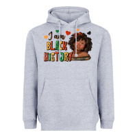 Heather Grey i am black history afro girl Heavyweight Hoodie - texasbilliewilder
