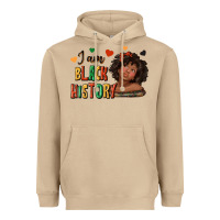 I Am Black History Afro Girl Heavyweight Hoodie | Teevron
