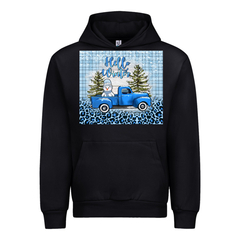Hello Winter Snowman Truck Urban Hoodie by AdoDesignShop | Teevron