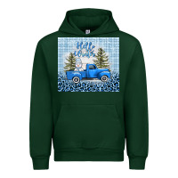 Forest Green hello winter snowman truck Urban Hoodie - AdoDesignShop