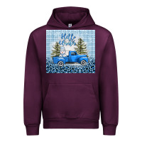 Mauve Wine hello winter snowman truck Urban Hoodie - AdoDesignShop