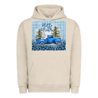 Pigment French Oak hello winter snowman truck Urban Hoodie - AdoDesignShop