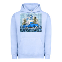 Pigment Grape Ice hello winter snowman truck Urban Hoodie - AdoDesignShop