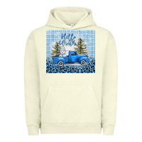 Pigment Pistachio hello winter snowman truck Urban Hoodie - AdoDesignShop