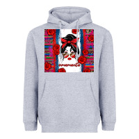 Heather Grey mamacita serape Heavyweight Hoodie - Zillion Design Studio