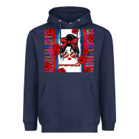 Navy mamacita serape Heavyweight Hoodie - Zillion Design Studio