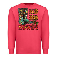 Cardinal christmas cowboy boots ho ho howdy Premium Sweatshirt - RanaPortraitStore