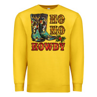 Lemon christmas cowboy boots ho ho howdy Premium Sweatshirt - RanaPortraitStore