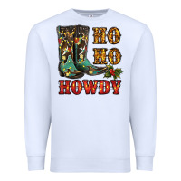 White christmas cowboy boots ho ho howdy Premium Sweatshirt - RanaPortraitStore