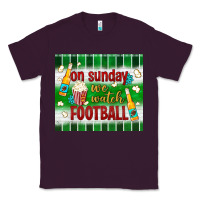 Plum on sunday we watch football tumbler Classic Tee - BundleAndBundleShop