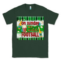 Sports Green on sunday we watch football tumbler Classic Tee - BundleAndBundleShop