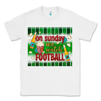 White on sunday we watch football tumbler Classic Tee - BundleAndBundleShop