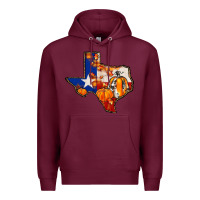 Burgundy texas map fall Premium Hoodie - JahusDesignShop