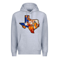 Heather Grey texas map fall Premium Hoodie - JahusDesignShop