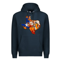 Navy texas map fall Premium Hoodie - JahusDesignShop