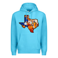 Ocean Blue texas map fall Premium Hoodie - JahusDesignShop