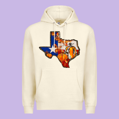Texas Map Fall Premium Hoodie Designed By Jahusdesignshop