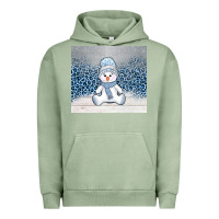 Pigment Oil Green winter snowman Urban Hoodie - AdoDesignShop