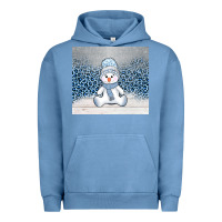 Pigment Pebble Blue winter snowman Urban Hoodie - AdoDesignShop