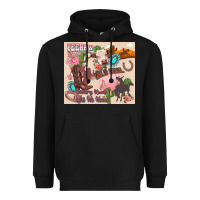 Black yeehaw western Heavyweight Hoodie - Zillion Design Studio