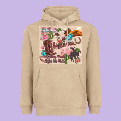 Yeehaw Western Heavyweight Hoodie Designed By Zillion Design Studio