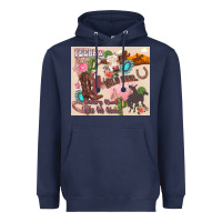 Navy yeehaw western Heavyweight Hoodie - Zillion Design Studio