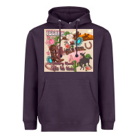 Plum yeehaw western Heavyweight Hoodie - Zillion Design Studio