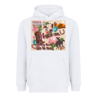 White yeehaw western Heavyweight Hoodie - Zillion Design Studio