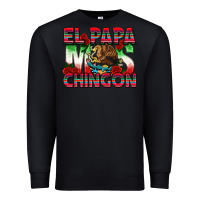 Black El Papa Mas Chingon Premium Sweatshirt - texasbilliewilder