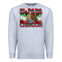Heather Grey El Papa Mas Chingon Premium Sweatshirt - texasbilliewilder