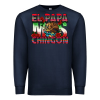 Navy El Papa Mas Chingon Premium Sweatshirt - texasbilliewilder