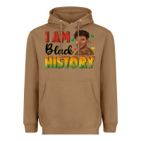 Toasted Coconut i am black history with afro black boy Heavyweight Hoodie - texasbilliewilder
